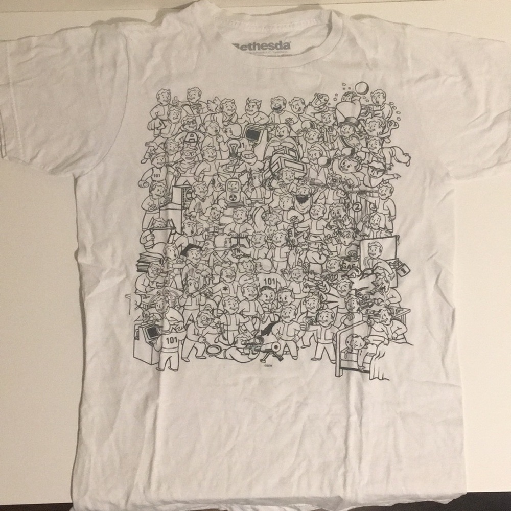 Fallout Vault Boy T-shirt SZ M White